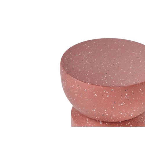 Table D'appoint Faliro 37 Cm 37 Cm Terrazzo Rouge