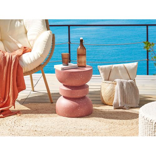 Table D'appoint Faliro 37 Cm 37 Cm Terrazzo Rouge