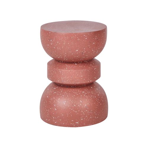 Table D'appoint Faliro 37 Cm 37 Cm Terrazzo Rouge