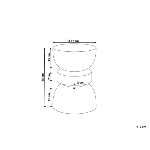 Table D'appoint Faliro 37 Cm 37 Cm Terrazzo Rouge