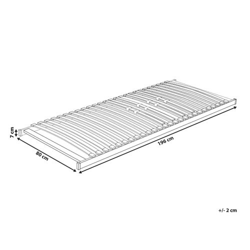 Sommier à Lattes Vouziers 80 X 200 Cm