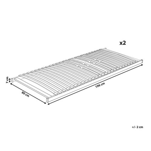 Sommier à Lattes Vouziers 160 X 200 Cm