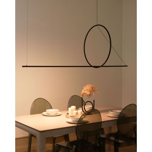 Lampe LED Suspendue Tamor Avec Variateur Métal Noir