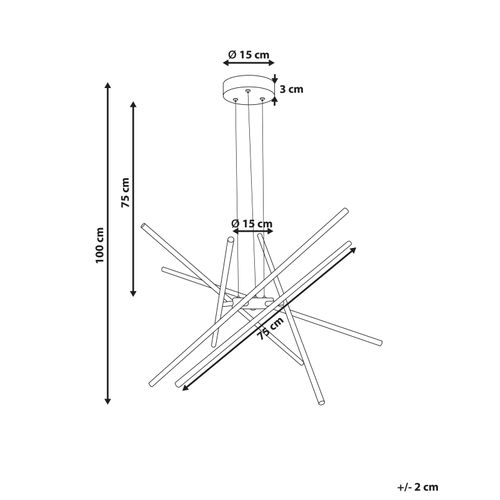 Lampe LED Suspendue Palun Avec Variateur Métal Doré