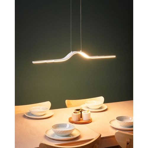 Lampe LED Suspendue Hongu Avec Variateur Métal Blanc