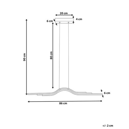 Lampe LED Suspendue Hongu Avec Variateur Métal Blanc