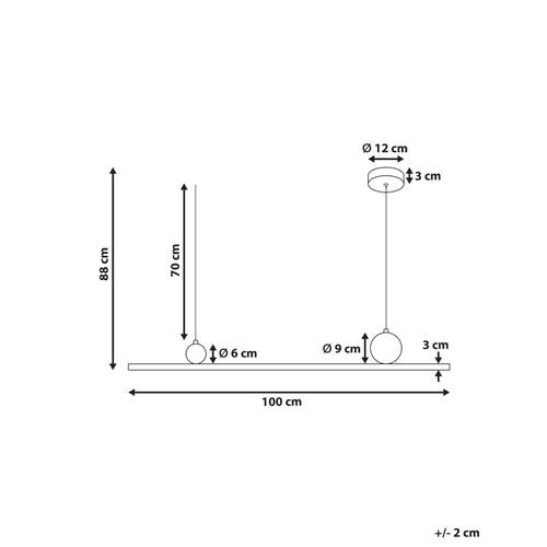 Lampe LED Suspendue Alwand Métal Doré