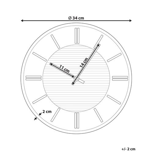 Horloge Murale Daroca 34 Cm Gris