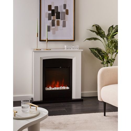 Chauffage De Cheminée Électrique Nyiri Blanc