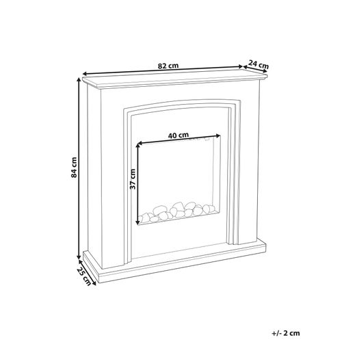 Chauffage De Cheminée Électrique Nyiri Blanc