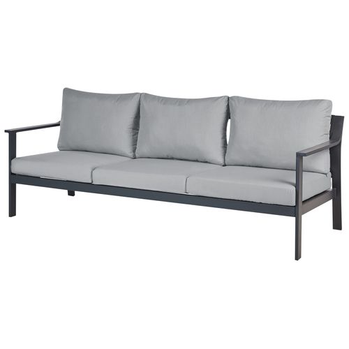 Canapé De Jardin 3 Places Kiato Métal Gris Foncé