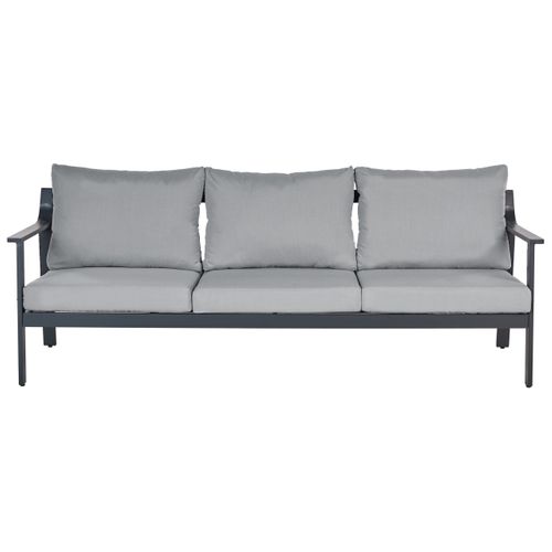 Canapé De Jardin 3 Places Kiato Métal Gris Foncé