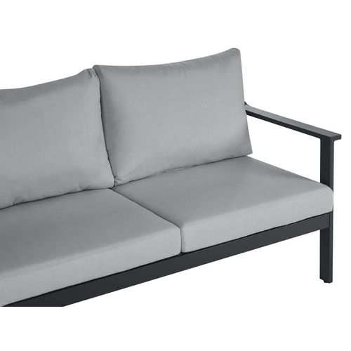 Canapé De Jardin 3 Places Kiato Métal Gris Foncé