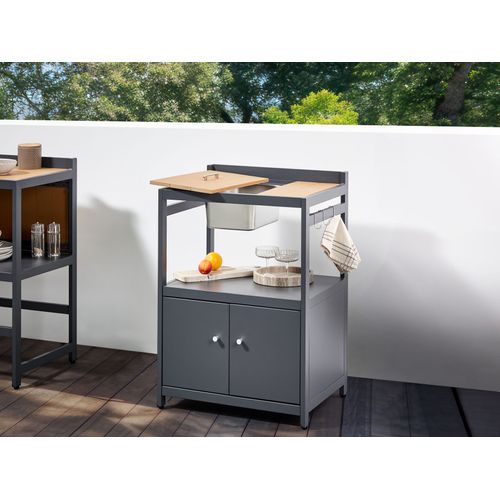 Cuisine D'extérieur Avec Évier Ortisei Métal Marron Clair