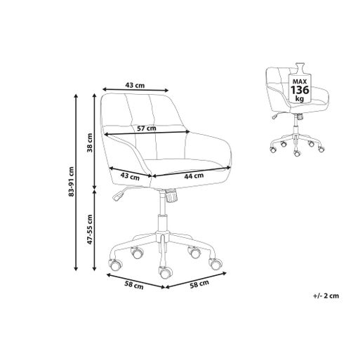 Chaise De Bureau Palmdale Gris