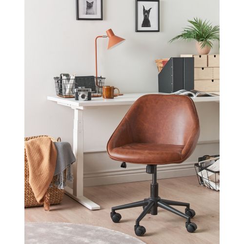 Chaise De Bureau Bardsdale Cuir Pu Marron