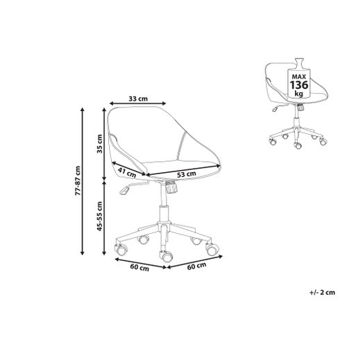 Chaise De Bureau Bardsdale Cuir Pu Marron