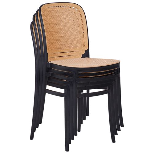 Lot De 4 Chaises De Jardin Plose Beige