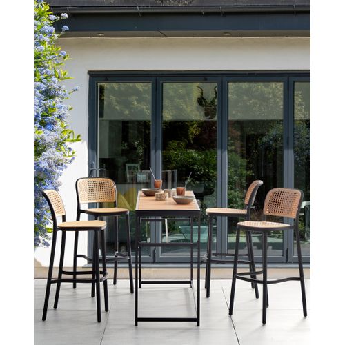 Lot De 4 Chaises De Bar Plose Matière Synthétique Beige