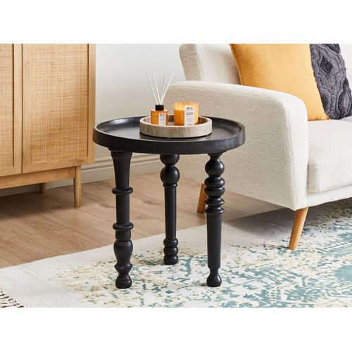 Table D'appoint Leeton Bois De Manguier Noir