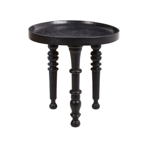 Table D'appoint Leeton Bois De Manguier Noir