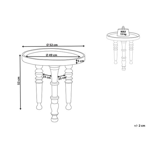 Table D'appoint Leeton Bois De Manguier Noir