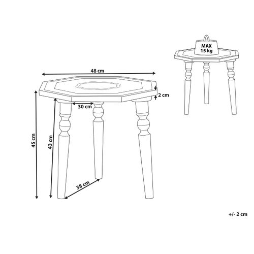 Table D'appoint Wandilo Bois De Manguier Marron