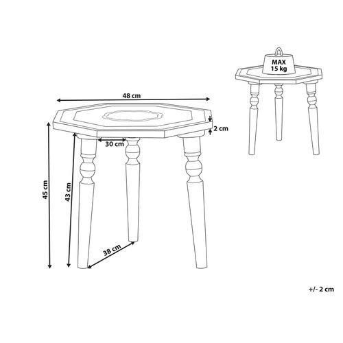Table D'appoint Wandilo Bois De Manguier Marron