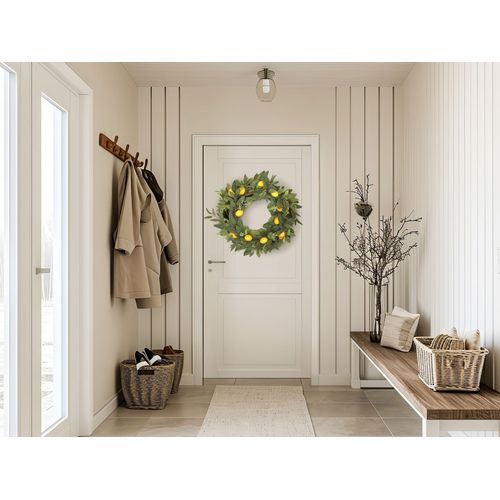 Couronne Décorative Lenrun 50 Cm Vert