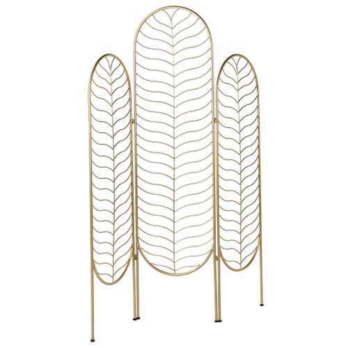 Séparateur De Pièce à 3 Panneaux Pescia Doré 120 Cm 160 Cm