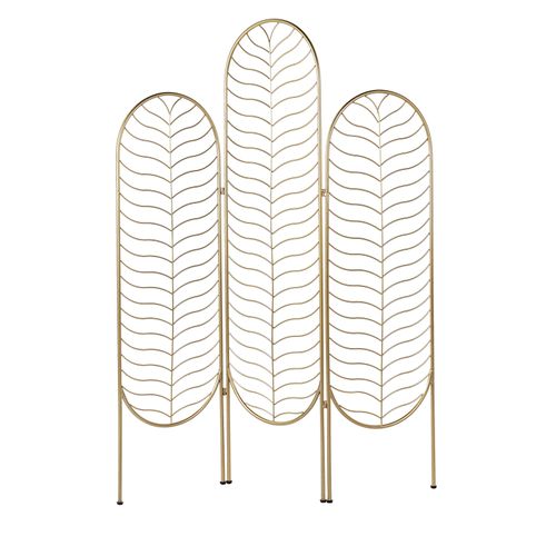 Séparateur De Pièce à 3 Panneaux Pescia Doré 120 Cm 160 Cm