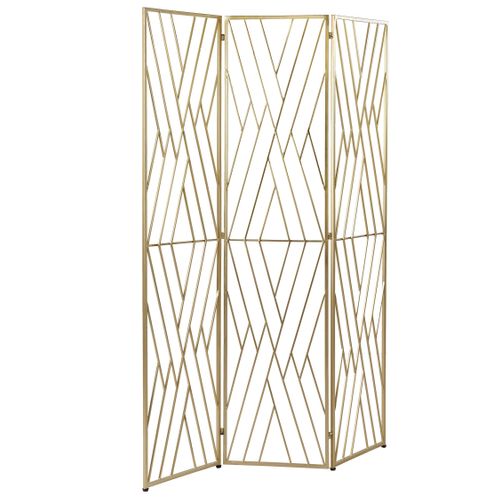 Séparateur De Pièce à 3 Panneaux Asolo Doré 117 Cm 170 Cm