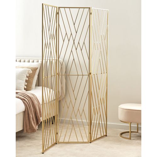 Séparateur De Pièce à 3 Panneaux Asolo Doré 117 Cm 170 Cm