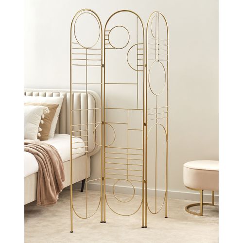 Séparateur De Pièce à 3 Panneaux Turania Doré 100 Cm 170 Cm