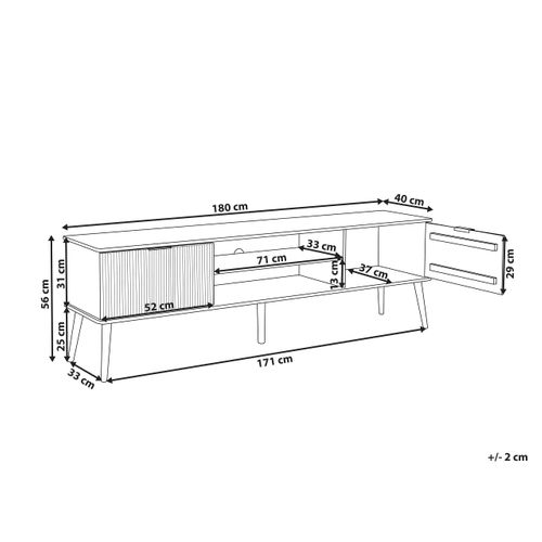 Meuble TV Timmins Bois De Pin Marron