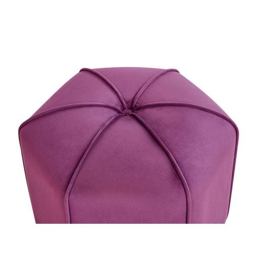 Pouf Wishek Velours Pourpre