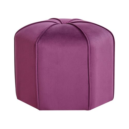 Pouf Wishek Velours Pourpre