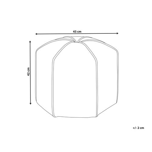 Pouf Wishek Velours Beige Clair