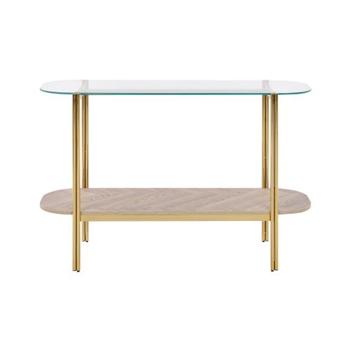 Console Lovell Verre De Sécurité Doré