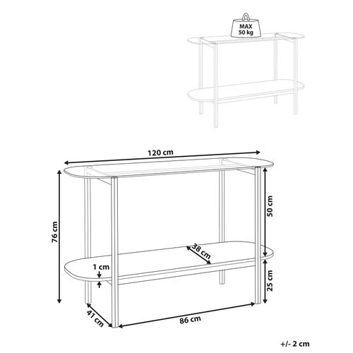 Console Lovell Verre De Sécurité Argenté