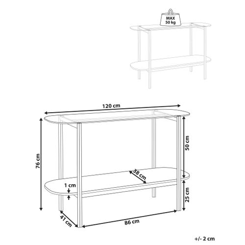 Console Lovell Verre De Sécurité Argenté