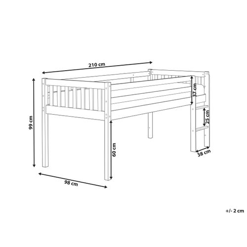 Lit à Mit-hauteur Bois Peipin 90 X 200 Cm Blanc