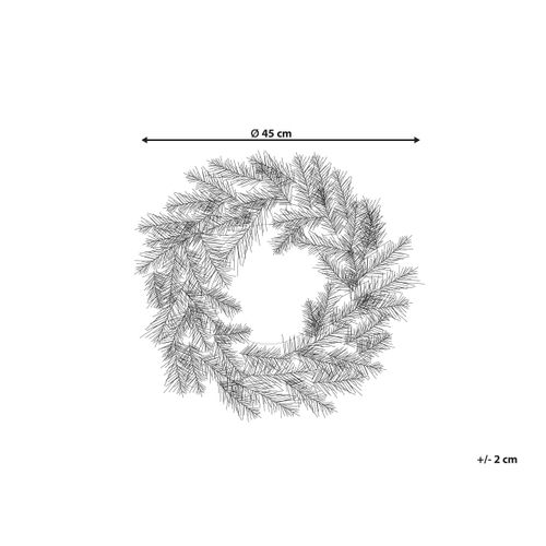 Couronne De Noël Enneigée LED Albini Vert 45 Cm