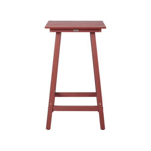 Table De Bar De Jardin Adirondack 60 Cm 59 Cm Matière Synthétique Rouge