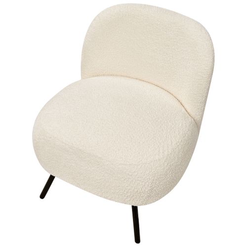 Fauteuil Kumla Bouclé Blanc Cassé
