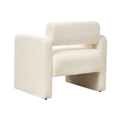 Fauteuil Hallsberg Bouclé Blanc Cassé