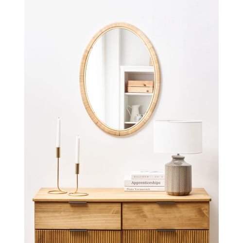 Miroir Foissy 50 Cm 70 Cm Rotin Naturel