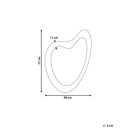 Miroir Neure 90 Cm 77 Cm Bois De Sapin Naturel
