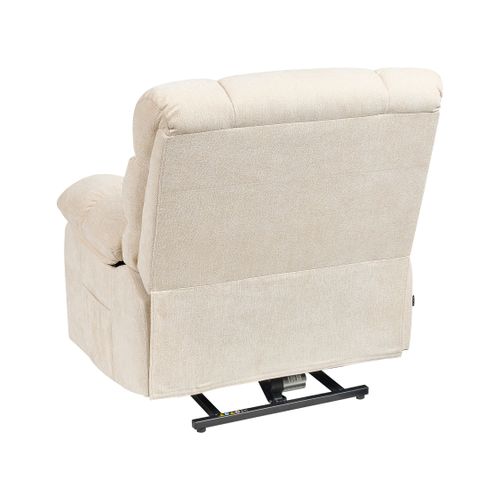 Fauteuil Inclinable Électrique Ares Repose-pieds Inclus Tissu Beige Clair