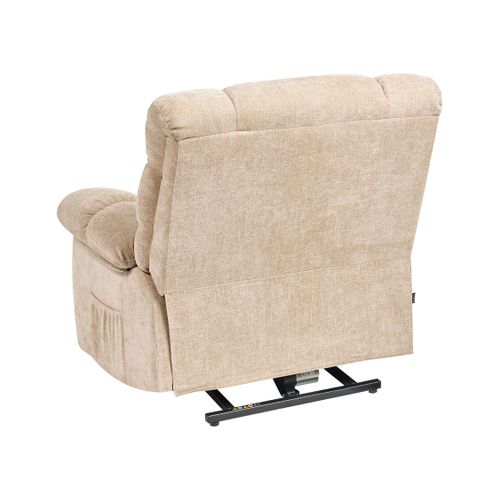 Fauteuil Inclinable Électrique Ares Repose-pieds Inclus Tissu Beige